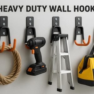 1 Heavy Duty Wall Hooks for Maximum Weight Support and Organization